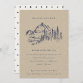 Kraft Pine Mountain Sketch Bridal Shower Invite (Front/Back)