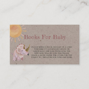 Kraft Pink Dinosaur Books For Baby Enclosure Card