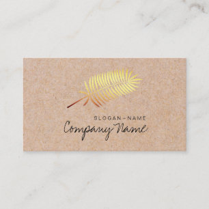 Kraft Printed Gold Leaf Soul Business Card
