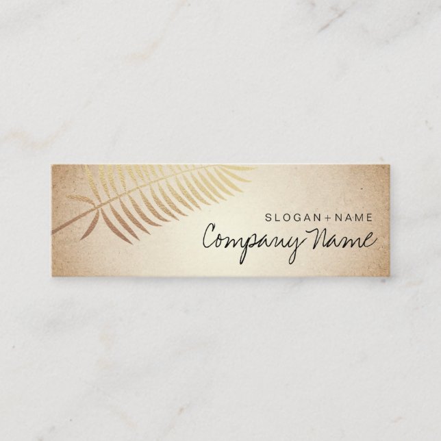 Kraft Printed Gold Leaf Soul Mini Business Card (Front)