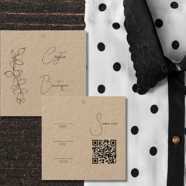 Kraft Retail Hanging Price Tag with QR Code  (Creator Uploaded)
