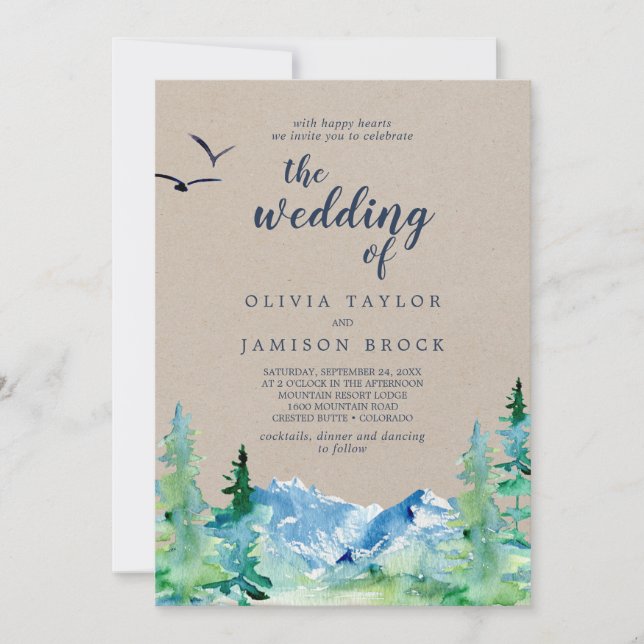 Kraft Rocky Mountain Destination The Wedding Of Invitation (Front)