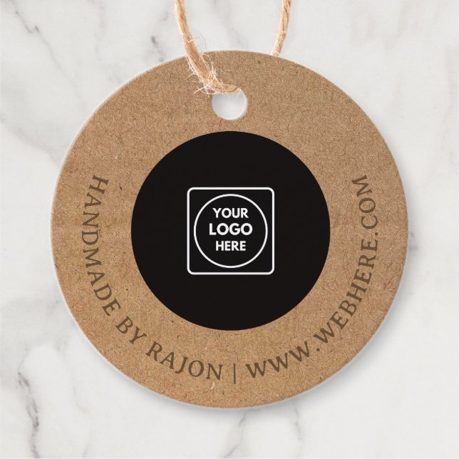 Kraft Round Custom Hang Tag With String Label (Front)