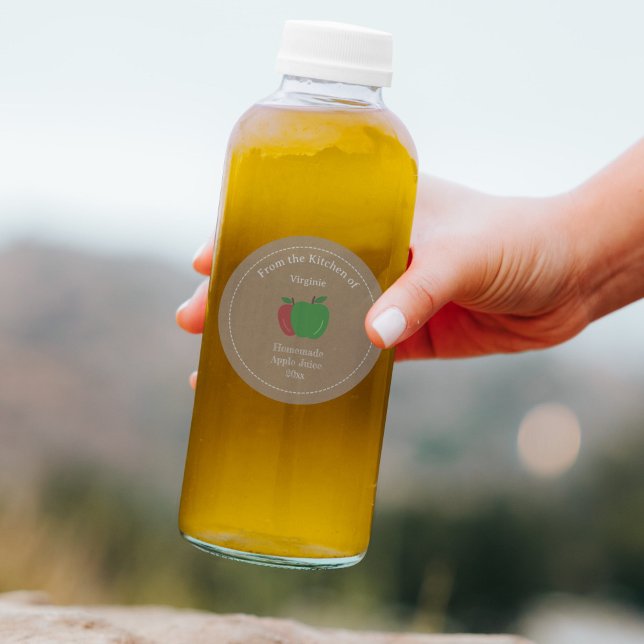 Kraft & Rustic Apple Juice Label Sticker (Kraft & Rustic Apple Juice Label Sticker)