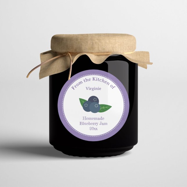 Kraft Rustic Blueberry Jam Label Sticker (Kraft Rustic Blueberry Jam Label Sticker)
