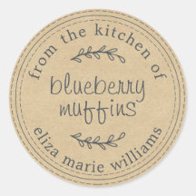 Kraft Rustic Blueberry Muffins Label
