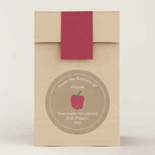Kraft Rustic Dehydrated Bell Peppers Label Sticker