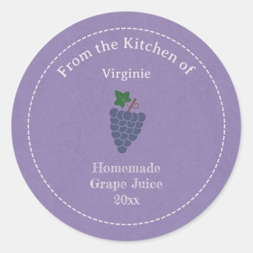 Kraft  Rustic Grape Juice Label Sticker