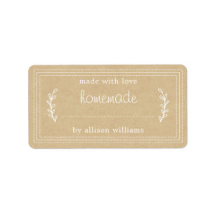 Kraft Rustic Homemade Label