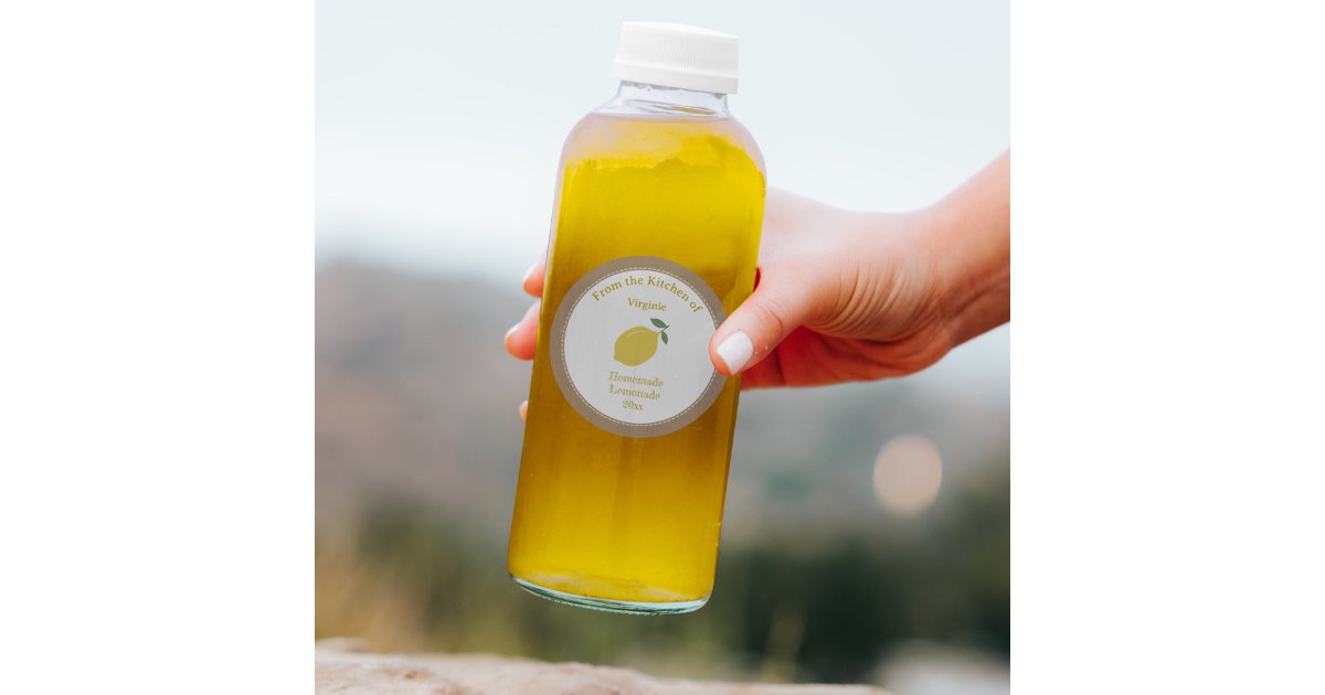 Kraft Rustic Jam, Lemon or Lemonade Label Sticker | Zazzle