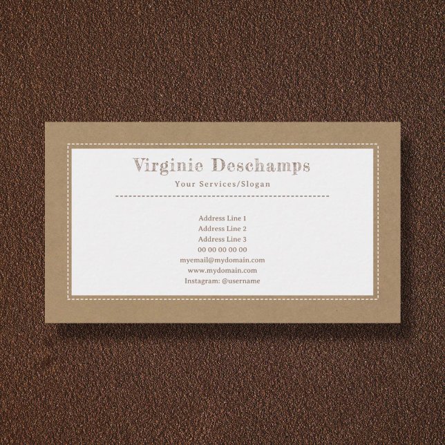 Kraft & Rustic Minimalist Business Card (Rustic Business Card)