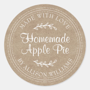 Kraft Rustic Script Apple Pie Food Label