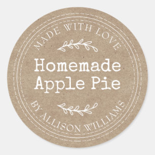 Kraft Rustic Script Apple Pie Food Label