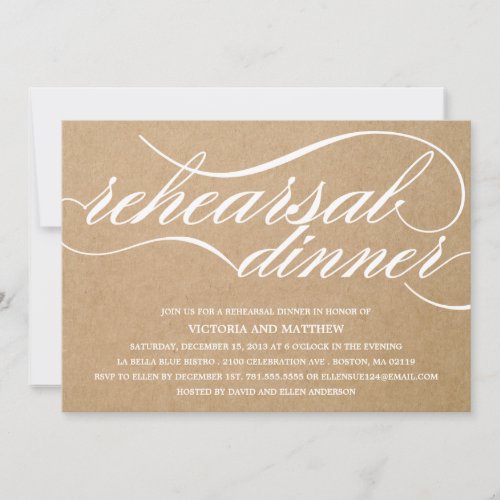 KRAFT SCRIPT | REHEARSAL DINNER INVITE