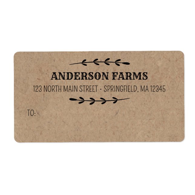 Kraft Shipping Labels for Business or Personal Use (Front)