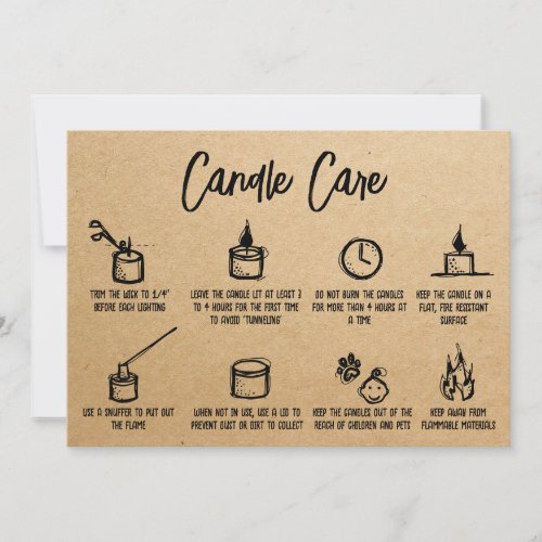 Kraft Simple Candle Care Thank You Add Logo