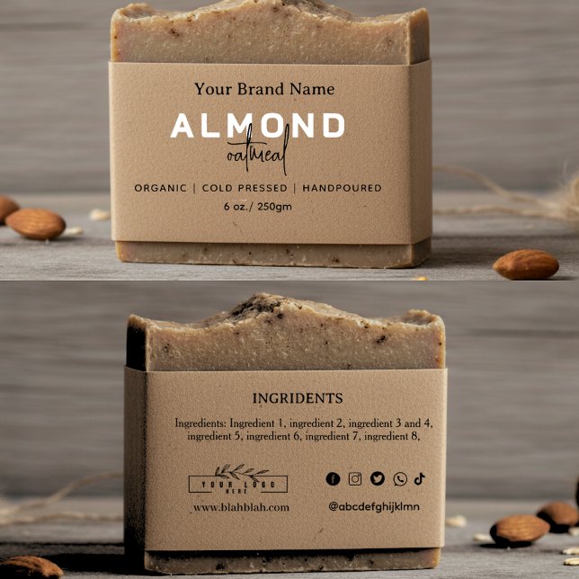 kraft Simple Elegant Homemade Soap Belly band  (Creator Uploaded)