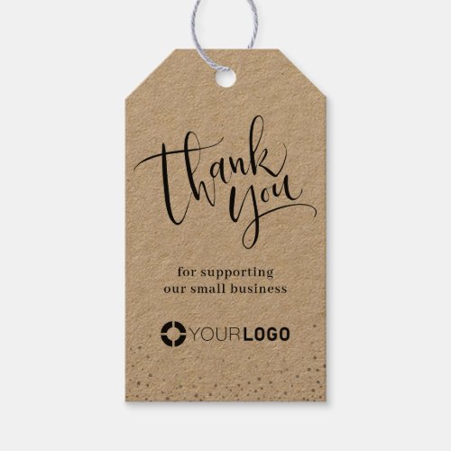 Kraft simple Modern calligraphy business thank you Gift Tags