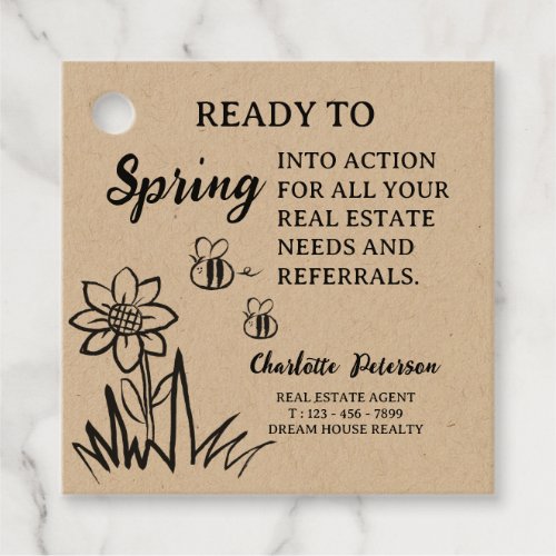 Kraft Spring Real Estate Pop By Gift Tags