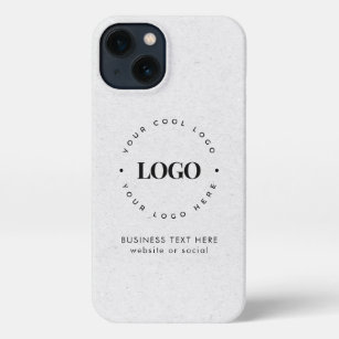 Kraft Style Business Custom Logo & Text Rustic  iPhone 13 Case