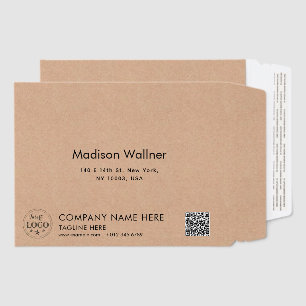 Kraft Style Custom Address Envelope Mailers for Bu
