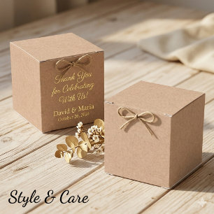 Kraft Style Pattern Classic Favor Boxes