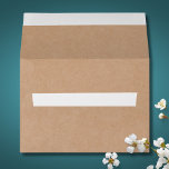 Kraft Style Rustic Modern Minimalist Simple 5x7 Envelope<br><div class="desc">Kraft Style Rustic Modern Minimalist Simple 5x7 envelope. 
A brown 5x7 envelope with a kraft paper Lining Inside. This simple envelope is a classy way to send rustic invitations.
This brown faux kraft paper background envelope is great for birthday,  wedding,  bachelorette party,  bridal shower or baby shower.</div>