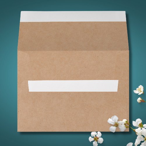 Kraft Style Rustic Modern Minimalist Simple 5x7 Envelope