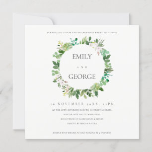 KRAFT SUCCULENT WREATH FOLIAGE ENGAGEMENT INVITE