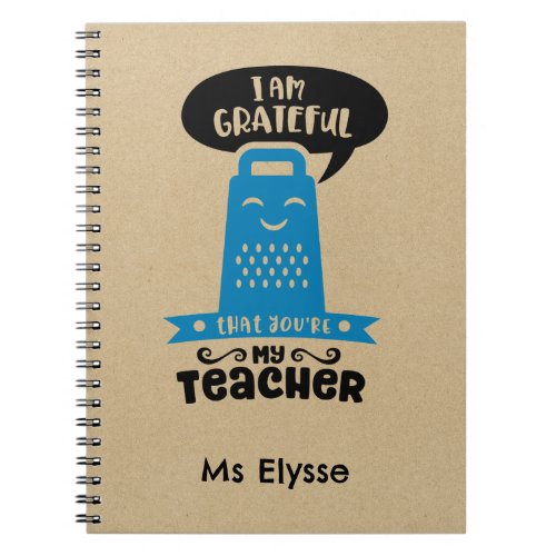 Kraft Teacher Appreciation Notebook Funny Grateful