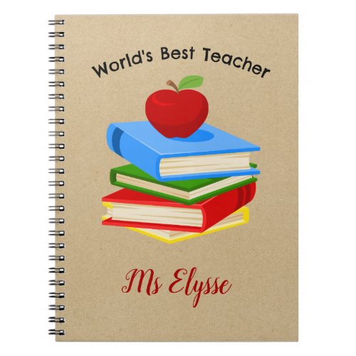 Kraft Teacher Notebooks _ Worlds Best Teacher