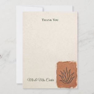 Kraft Terracotta Thank You Card