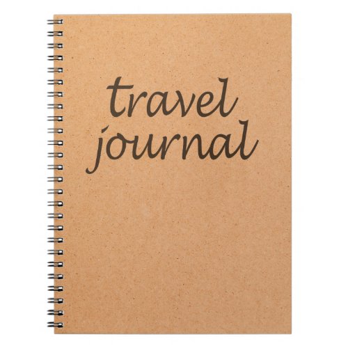 Kraft Travel Journal  Calligraphy Travel Notebook