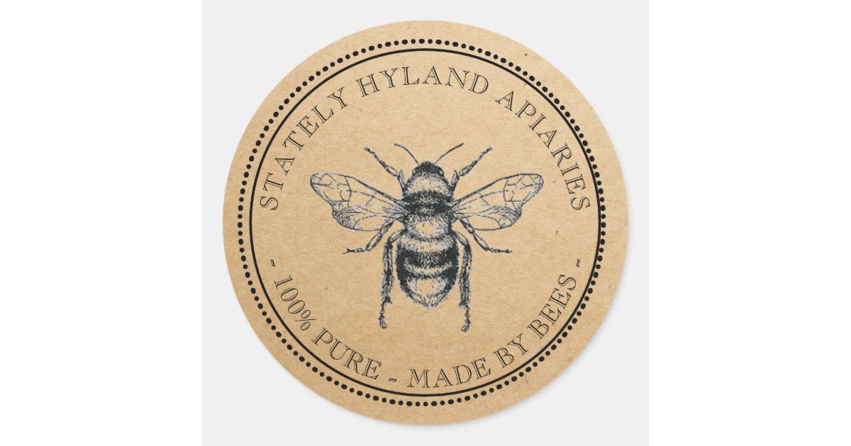 Kraft Vintage Honey Jar Label | Zazzle.com