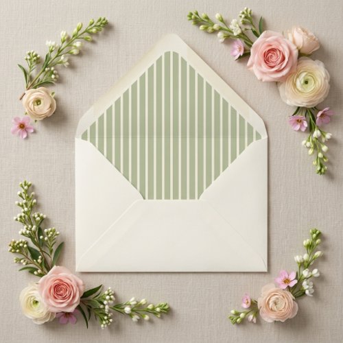 Kraft Wedding Envelope | Sage Green Wedding Suite