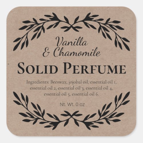 Kraft Wellness Homemade Solid Perfume Labels