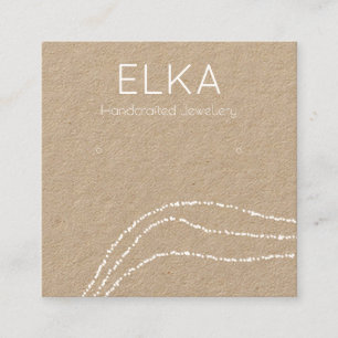 Kraft White Dots Square Earring Display Card