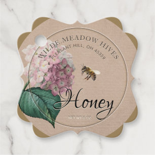 Kraft Wildflower Honeybee Honey and Nutrition Tag