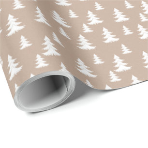 Kraft Winter White Christmas Elegant  Wrapping Pap Paper