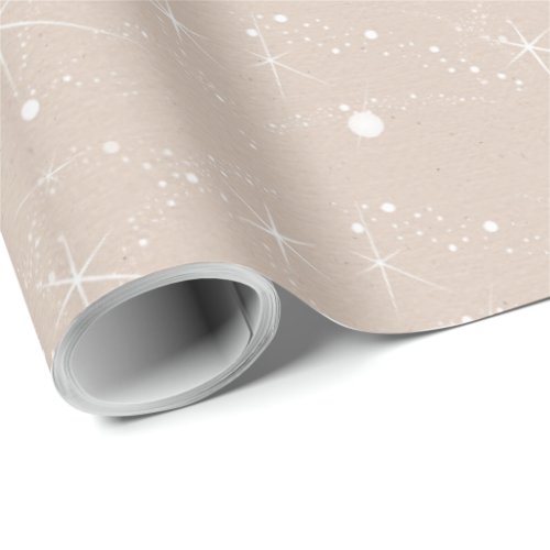 Kraft Winter White Christmas Elegant  Wrapping Paper