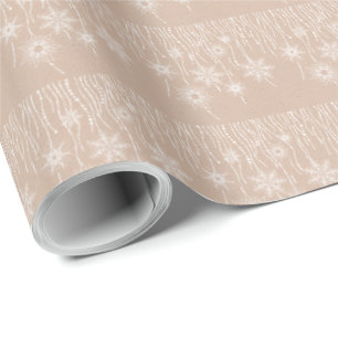 Kraft Winter White Christmas Elegant Wrapping Paper