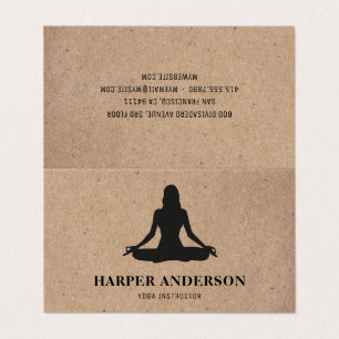 Kraft Yoga Instructor Professional Logo Business  Business Card
