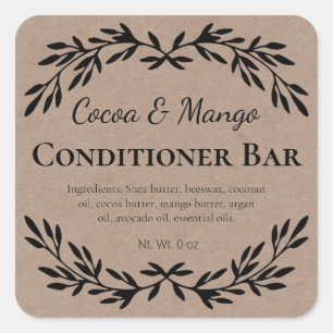 Kraft Zero Waste Hair Solid Conditioner Labels