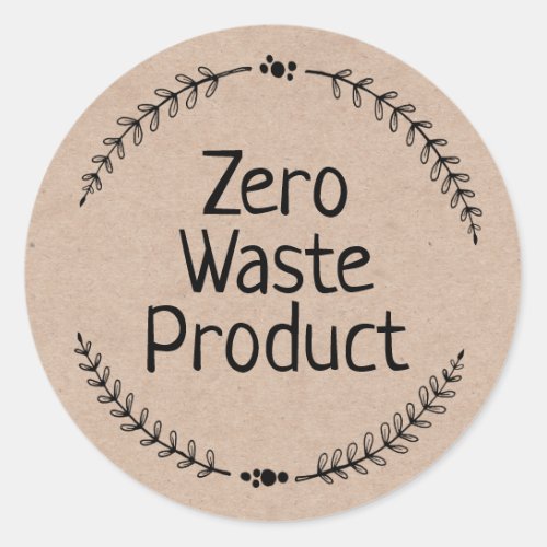 Kraft Zero Waste Product Classic Round Sticker