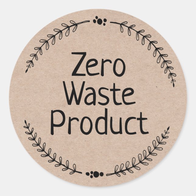 Kraft Zero Waste Product Classic Round Sticker (Front)