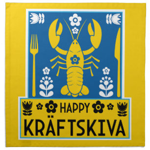 Kräftskiva - Swedish Crayfish Party Cloth Napkin