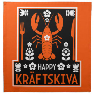 Kräftskiva - Swedish Crayfish Party Cloth Napkin