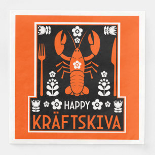 Kräftskiva - Swedish Crayfish Party Paper Dinner Napkins