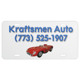 Kraftsmen Auto Aluminum License Plate