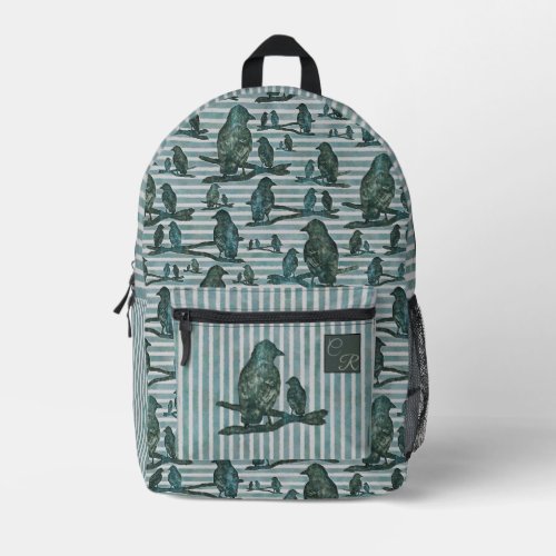 Krhen Raben Crows Vogel Schule Rucksack Printed Backpack